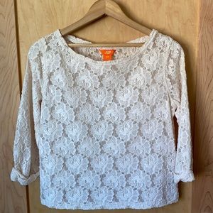 JOE FRESH Cream Lace Top